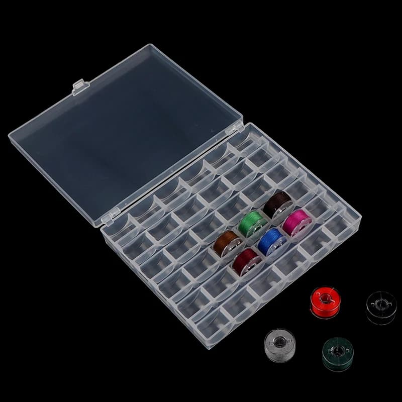 1Pc 36 bobine bobine vuote scatola di immagazzinaggio accessori per cucire strumenti macchina in plastica custodia per bobina organizzatore di aghi per maglieria