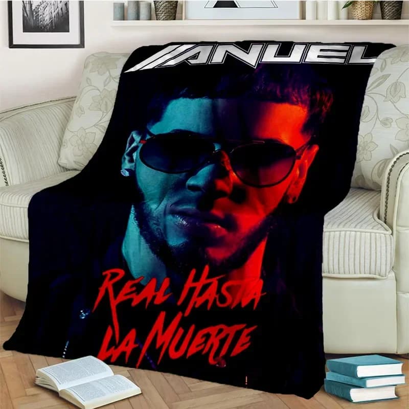 Coperta Gratuita di Anuel AA, Rapper e Cantante Hip Hop, Morbida Coperta per Casa, Camera da Letto, Divano, Picnic, Viaggio, Ufficio, Coperta per Bambini
