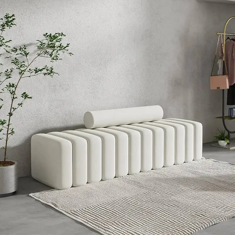 Divano a Blocchi in Velluto a Righe - Superficie Morbida e Lussuosa, Design Modulare a Righe, Seduta Confortevole per Arredamento Moderno del Soggiorno