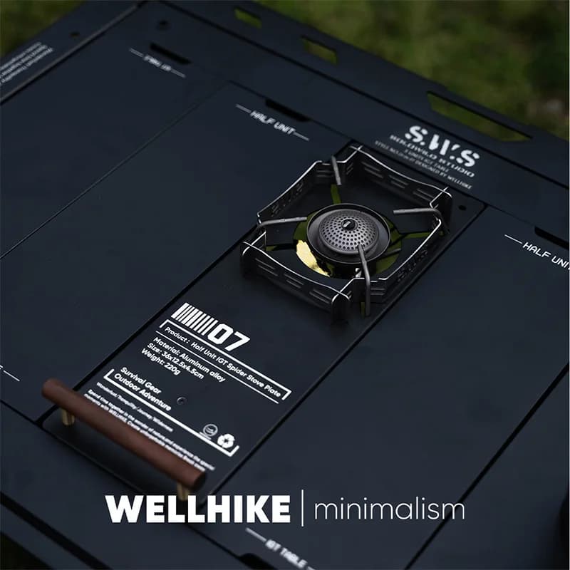 WELLHIKE Camping SWS Half Unit Spider Stufa Board Multifunctional portable camping folding for barbecue