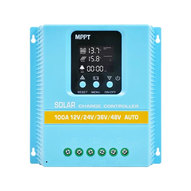 Regolatore di Carica Solare MPPT 60A 80A 100A 12V 24V 36V 48V con Display LCD, Regolatore Intelligente per Pannelli Solari e Batterie