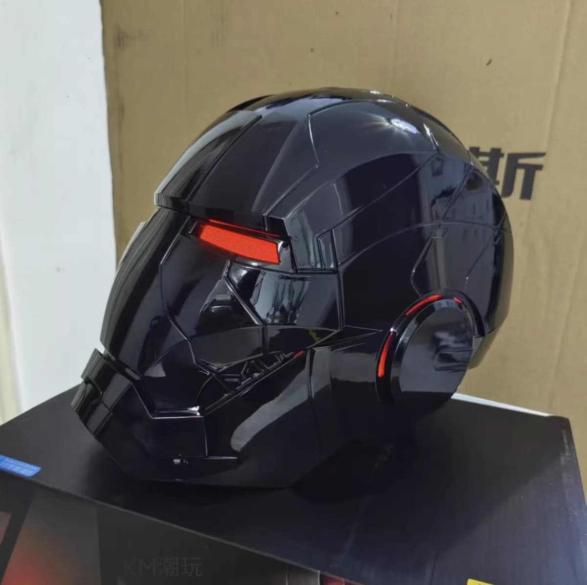 2025 Nuovo Iron Man Mk5 Casco Nero Automatoc Controllo Vocale Avengers Mk5 Cosplay Con Luce A Led Giocattolo Chiudi Ironman Casco Regalo