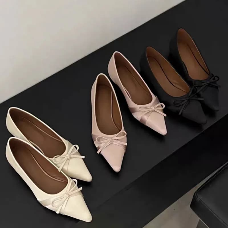 Ballerine da Donna Primavera/Autunno 2026 - Scarpe Mary Jane con Punta Affusolata e Suola Morbida, Comode Ballerine da Pendolare Donna 54744