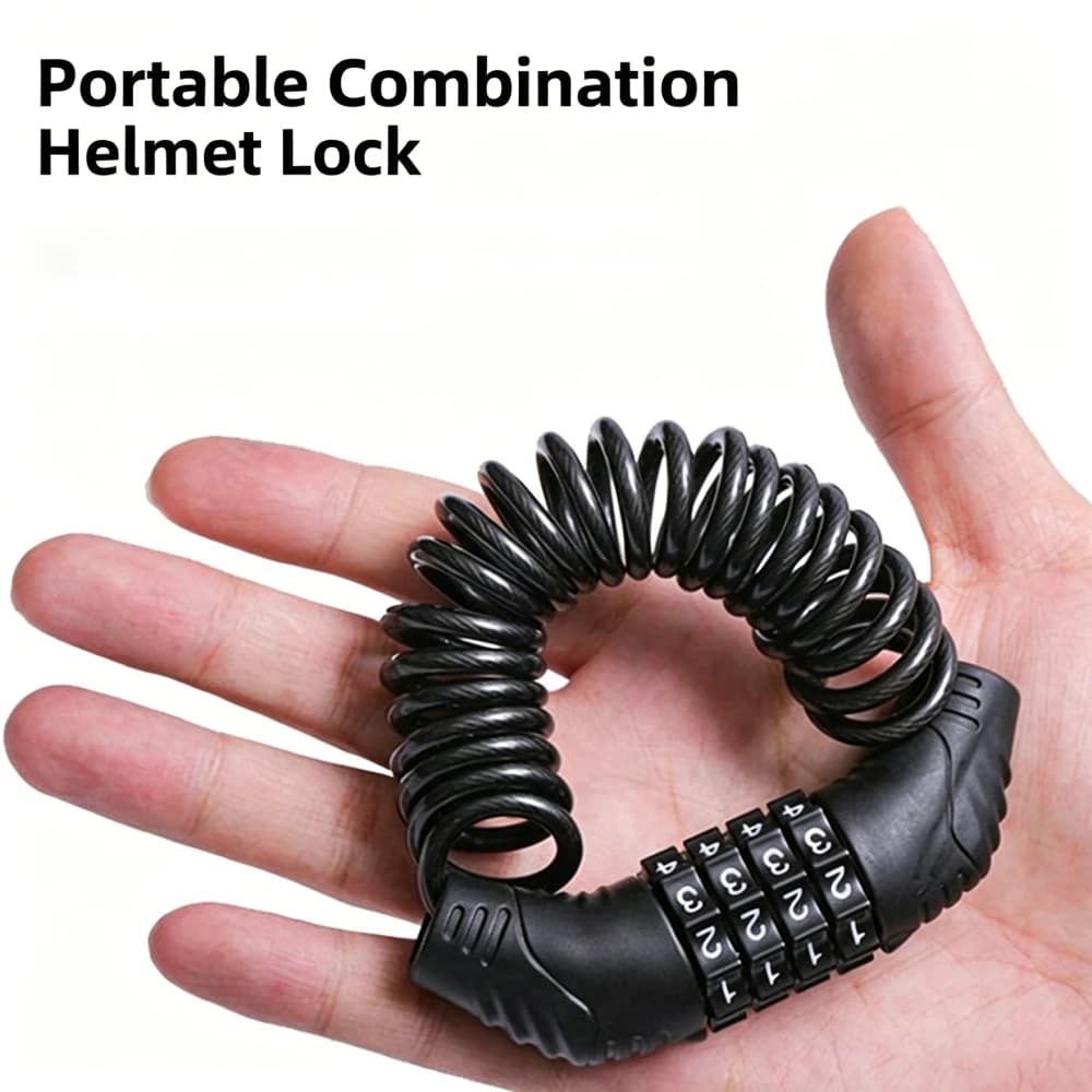 Lucchetto Portatile Mini per Bicicletta con Password, Lucchetto Antifurto in Acciaio Durevole per Casco e Telaio Bici, Accessori Bici