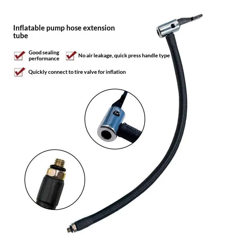 Car Tire Inflator Hose 1m Flexible Air Pump Extension Tube Adapter Quick Connect Universal For Outdoor Travel