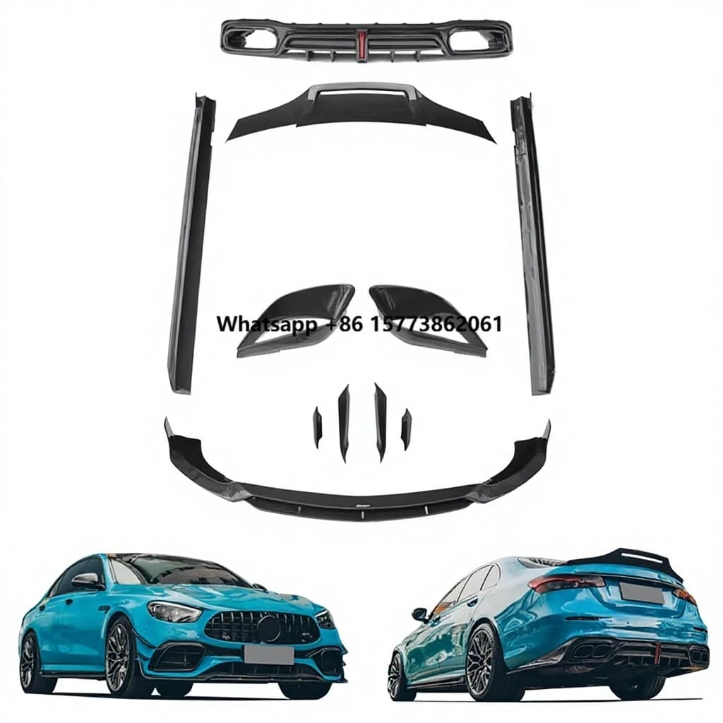 YICKU High Quality CMST Style Body Kit for 2021-2023 E-Class W213 63 Front Lip/Rear Diffuser Upgrade