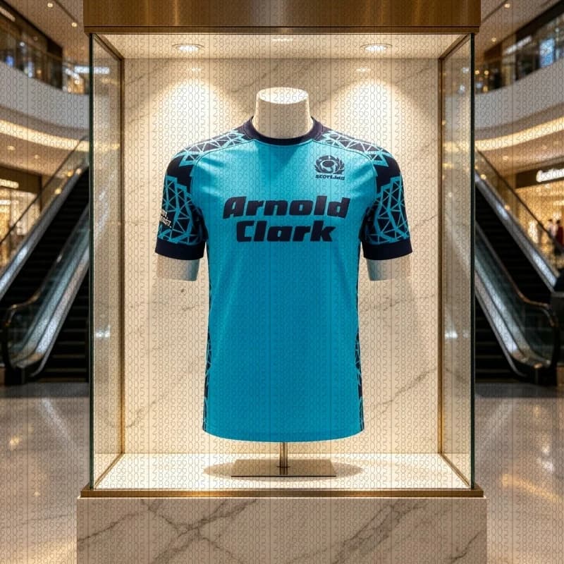 Nuova Maglia da Rugby Uomo/Ragazzo ad Asciugatura Rapida - T-Shirt Sportiva per Esterni e Casa - Top S-Scottish Coordinato Genitore-Figlio