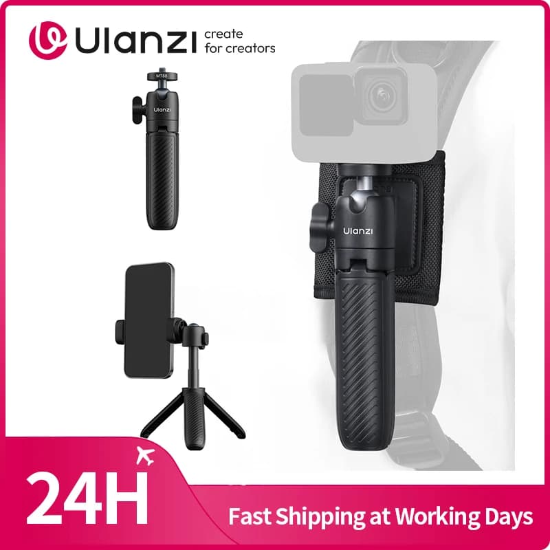 ​Ulanzi MT88 ClipMate Treppiede Selfie Stick Treppiede da tavolo Treppiede portatile per fotocamera smartphone per clip zaino Uka