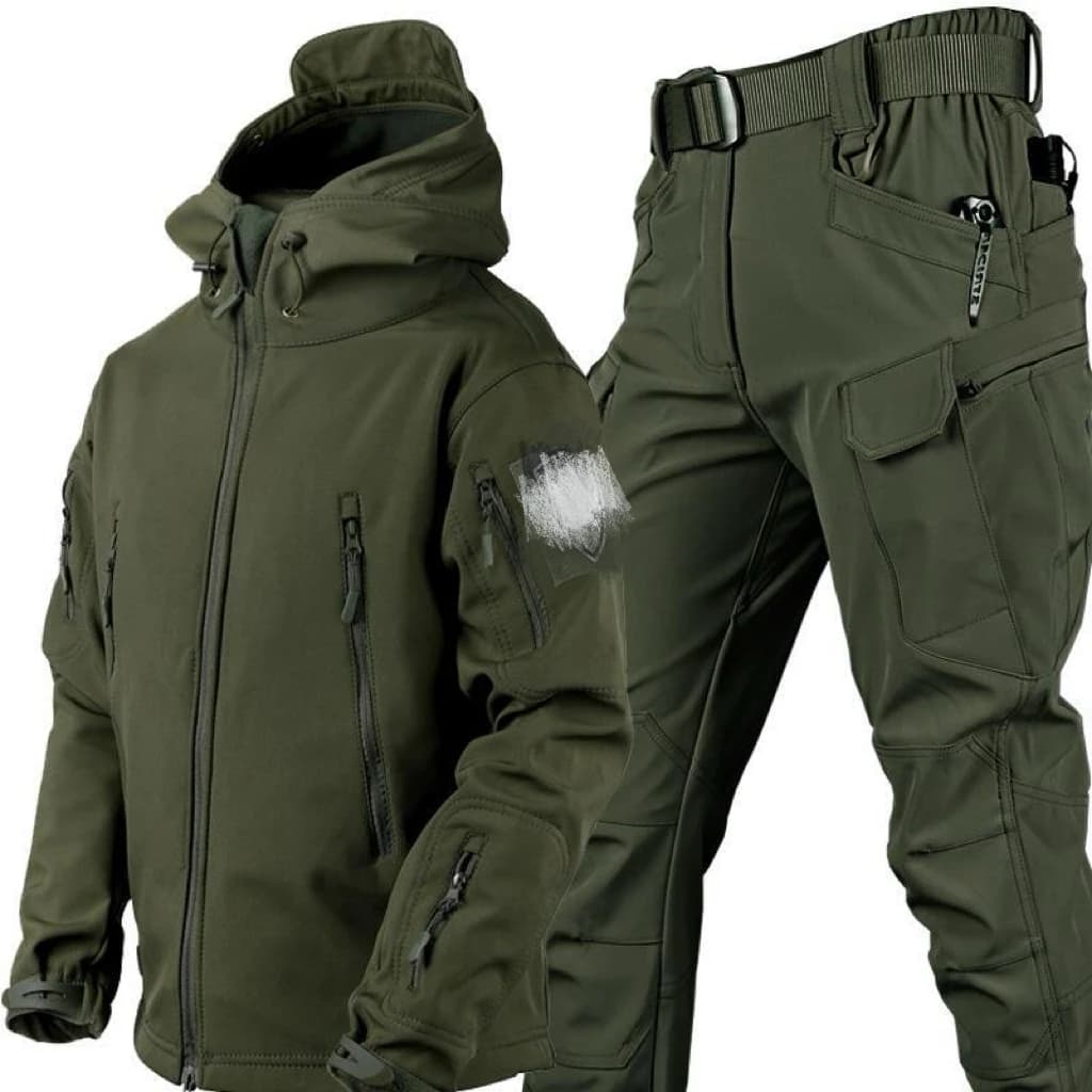 Outdoor Waterproof Windproof Softshell Sharkskin Jacket and Pants Tactical Hunting Clothes Men Camping Hiking Sport Suits