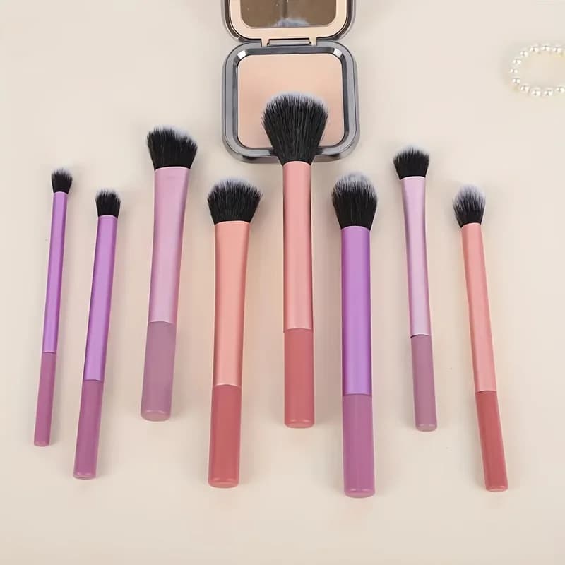 8 Piece Makeup Brushes Kit, Synthetic Fume Makeup Brushes, Foundation Brushes, Fard, Shade, Cosmetic Makeup Tools