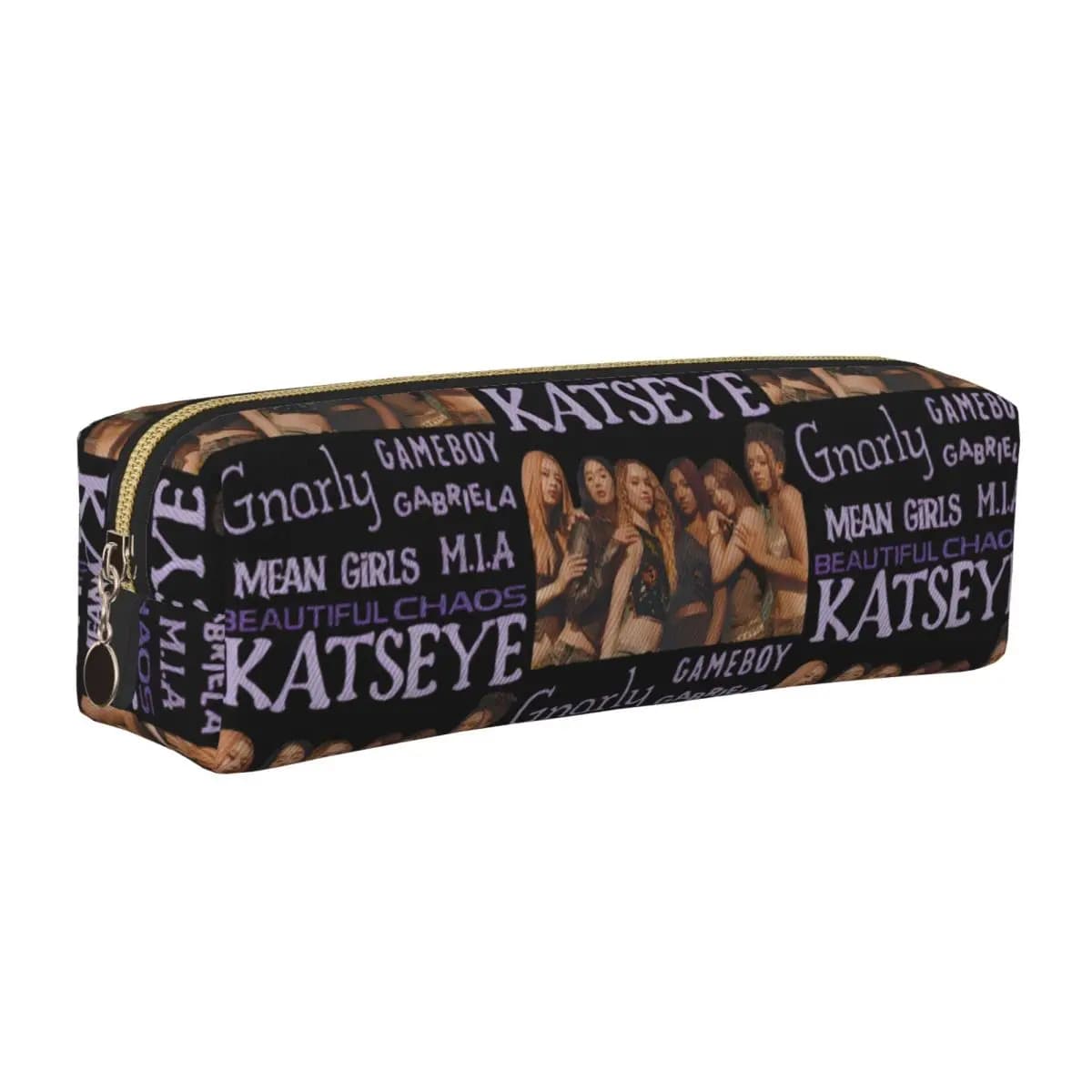 Katseye Kpop Astucci per matite BEAUTIFUL CHAOS Astucci per penne Borsa grande per bambini Materiale scolastico Cancelleria cosmetica