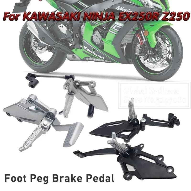 Pedale del motociclo Pedane Shifter Pedane posteriori regolabili Pedane Leva del cambio Freno Misura per KAWASAKI VERSYS 250/300 Ninja