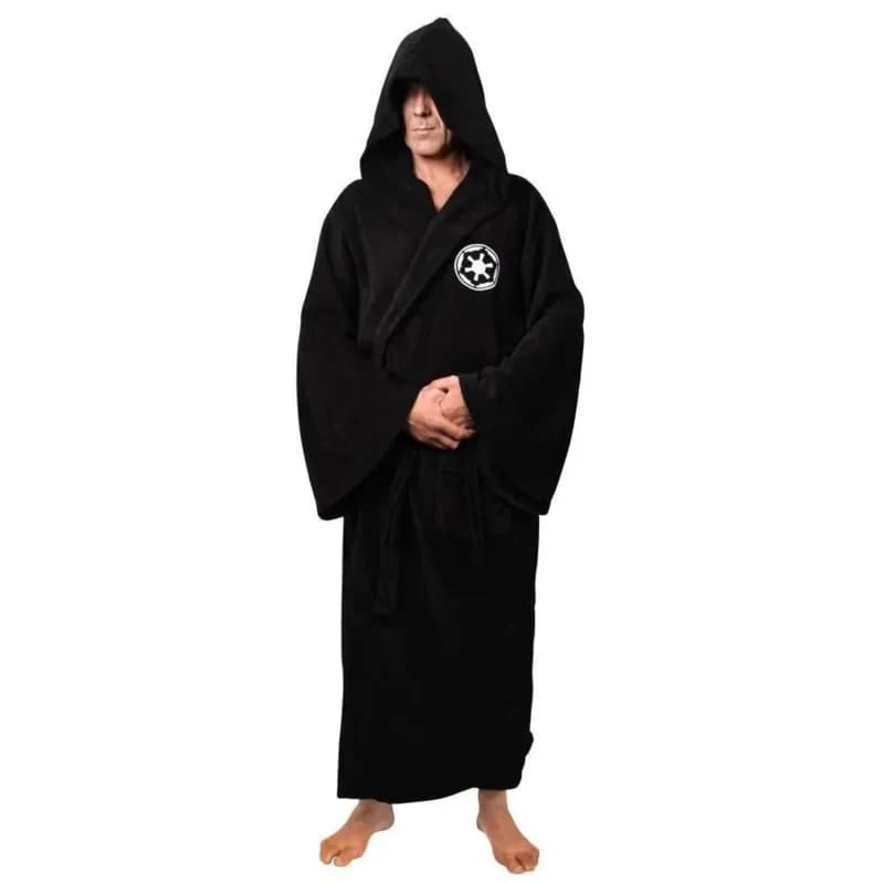 2026 Male Flannel Robe Male With Hooded Thick Star Dressing Gown Jedi Empire Men's Bathrobe Winter Long Robe Mens Bath Rob C0K6S