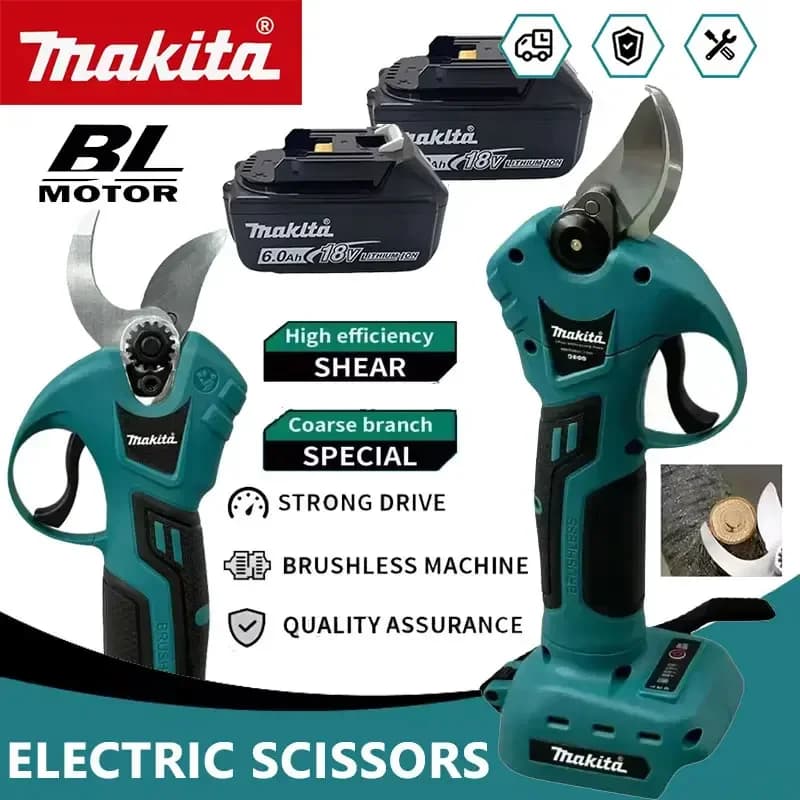 Makita 18V Battery Professional Cordless Electrician Scissors Pruning Shears Cutter Wireless Drills Tools Garden Pruner