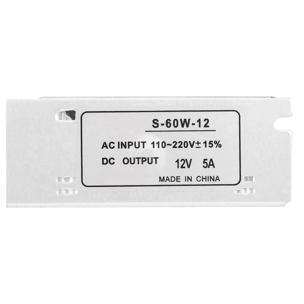 1/2 pezzi 12V 5A adattatore di alimentazione 60W alimentatore switching 220 AC a 12V DC per striscia LED