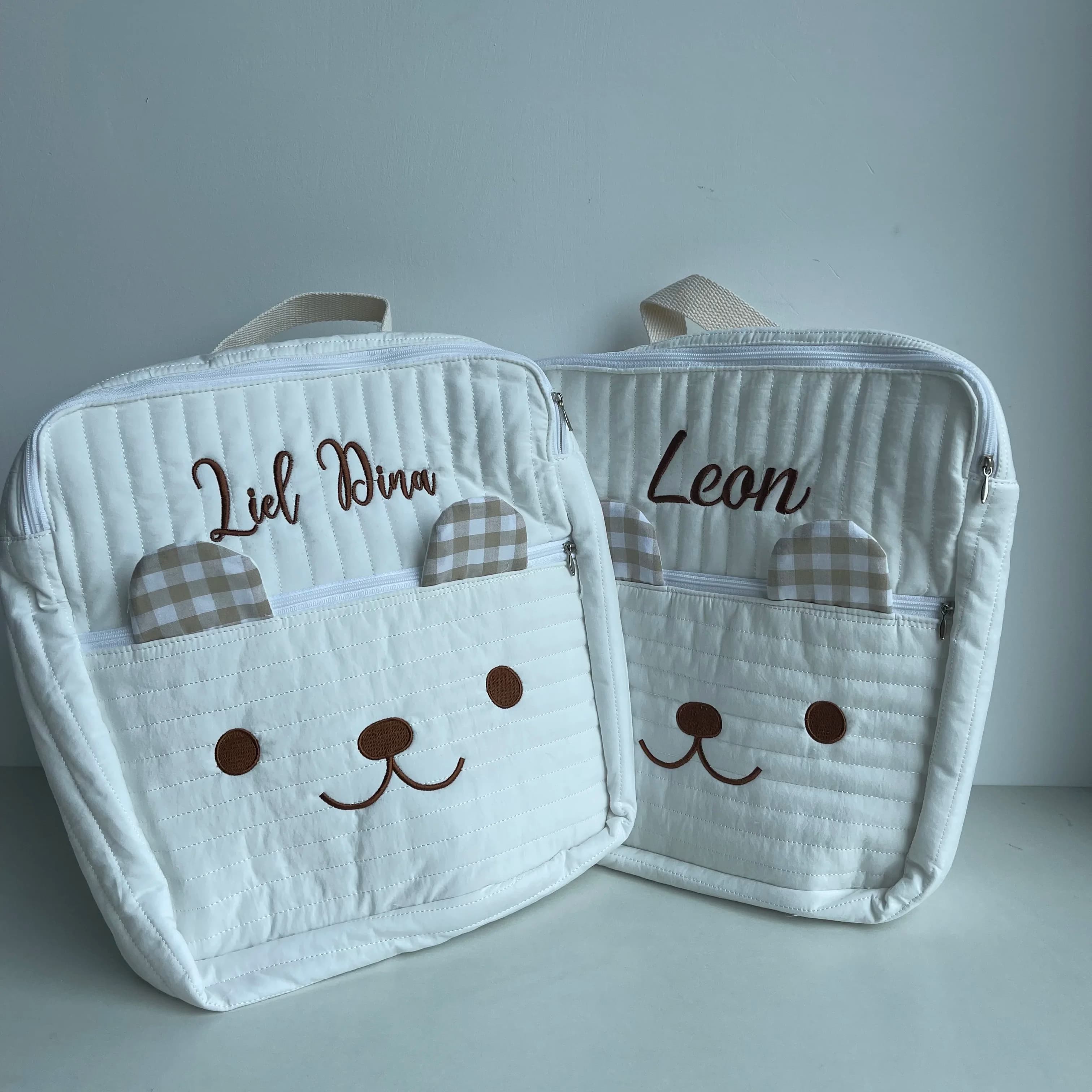 Cartoon children embroidered name small backpack personalized kindergarten children backpack children outgoing lightweight bag
