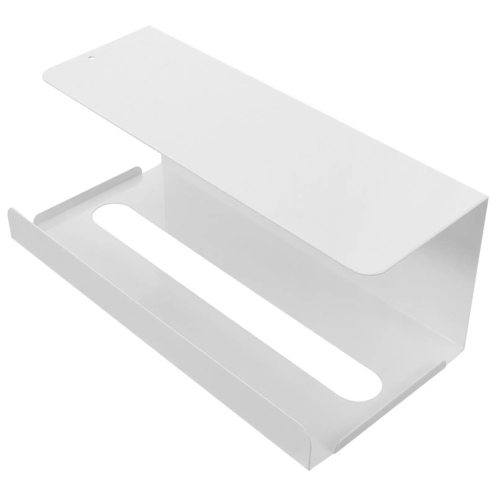 Stylish Wall-Mounted Toilet Paper Holder with Shelf No-Drill Installation Multipurpose Bathroom Kitchen Paper Towel Rack Tissue