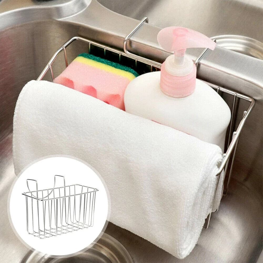 Cestino per rifiuti domestici antiruggine sospeso Accessorio per lavello Porta spugna Scolapiatti Cestino per lavello Forniture da cucina