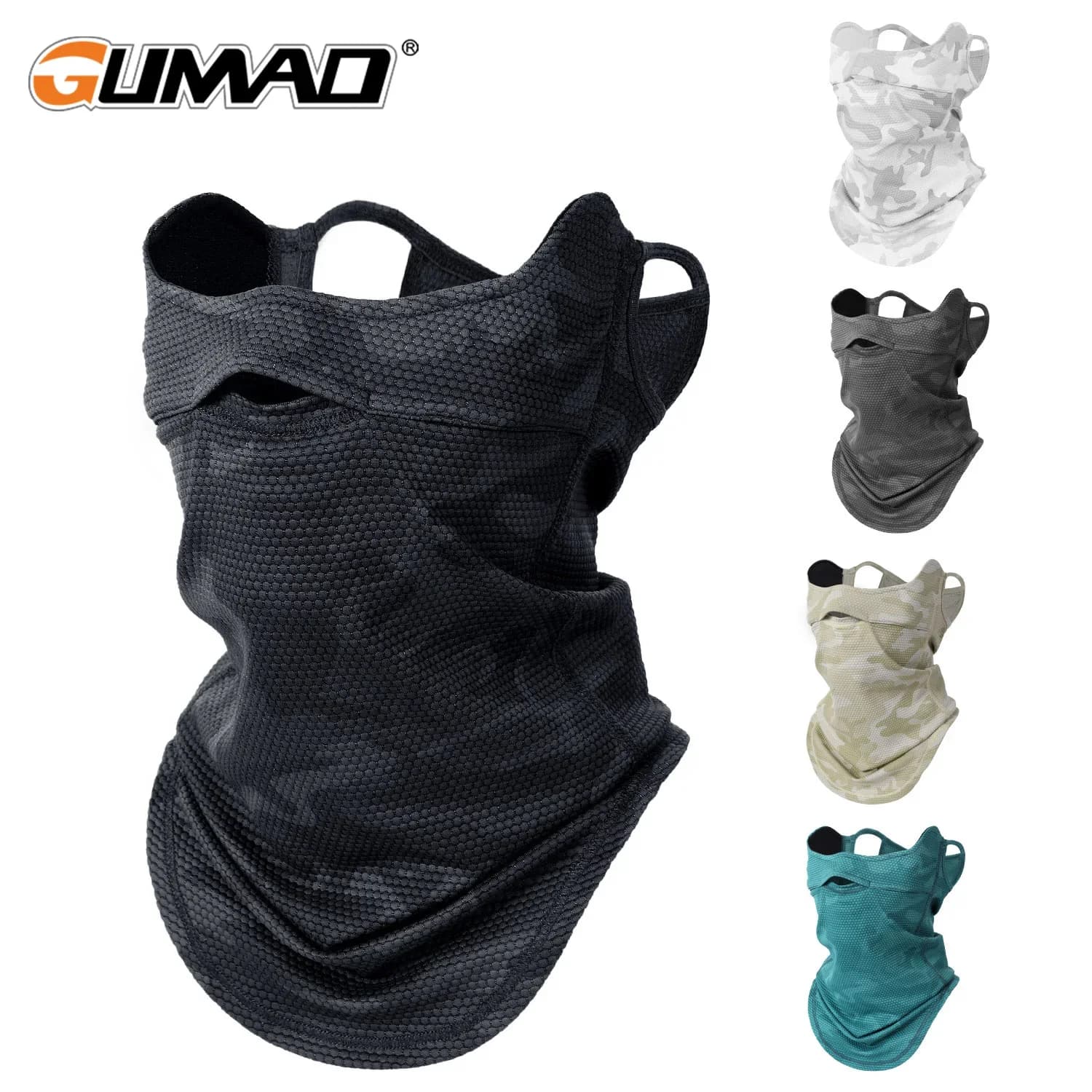 Sciarpa Bandana da ciclismo Orecchio appeso Camo Maschera tattica traspirante Sport Escursionismo Bicicletta Campeggio Equitazione Copri collo da sci all'aperto