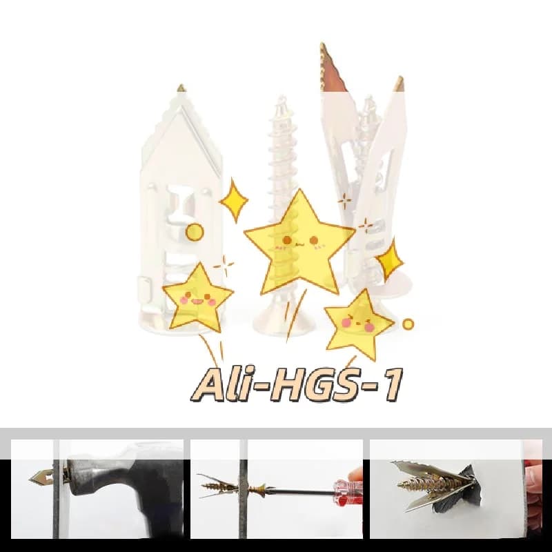 50Pcs Self-Tapping Drywall Anchor Kit Hollow Wall Plug With Expansion Screws For Wall Hanging Home Repair DIY Fixing Tools Set