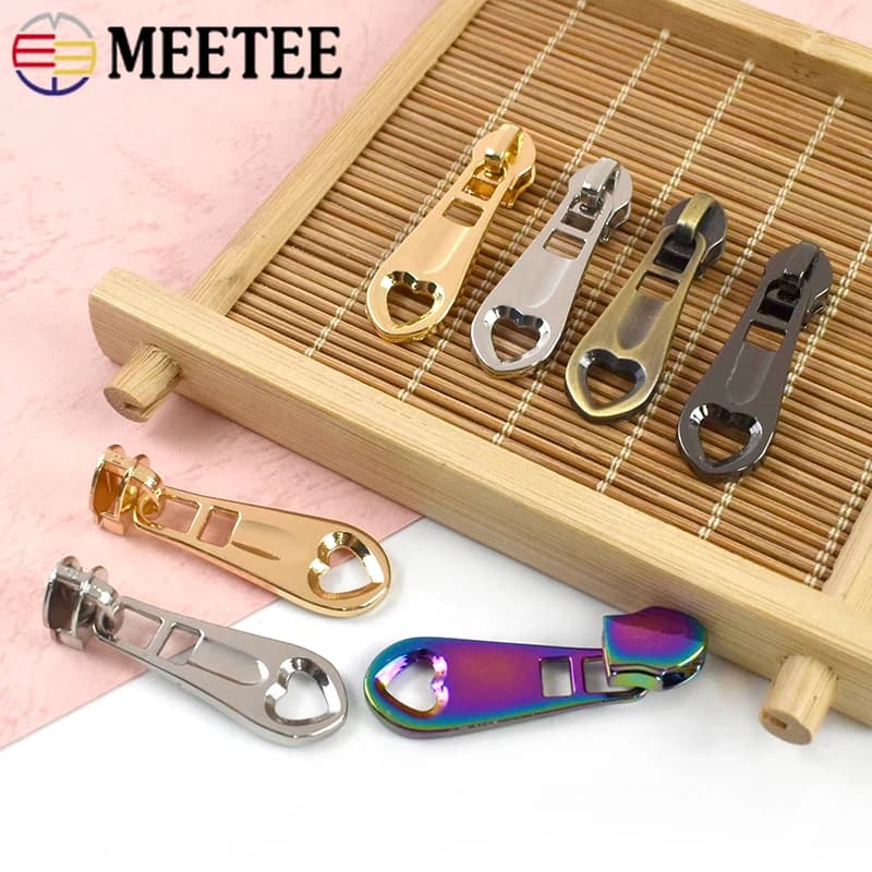 10/20/30 pezzi Meetee 3 # 5 # Cerniere in Nylon, Cursori e Tiranti di Ricambio per Cerniere di Abbigliamento, Kit di Riparazione Cerniere per Borse, Accessori per Cucito