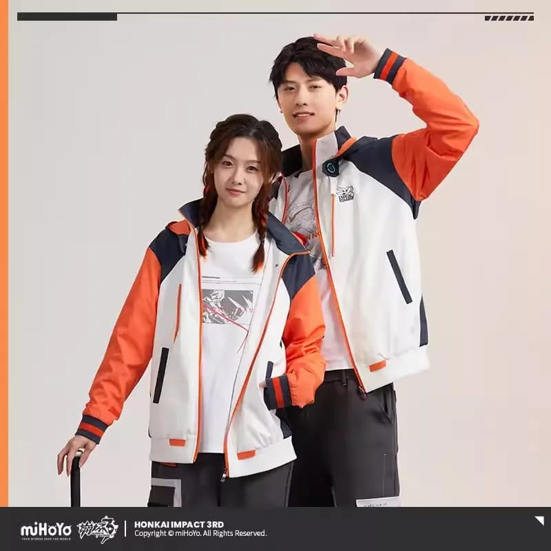 Cappotto miHoYo Game Kiana Honkai Impact 3, Serie Kiana Kaslana, Giacca in tessuto con cappuccio, Abbigliamento da viaggio per coppie, Cosplay, Regali di Natale