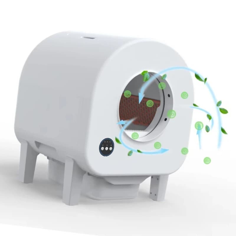 Lettiera per Gatti Autopulente Intelligente, Toilette per Gatti Completamente Chiusa con Sensore Anti-Pizzicamento
