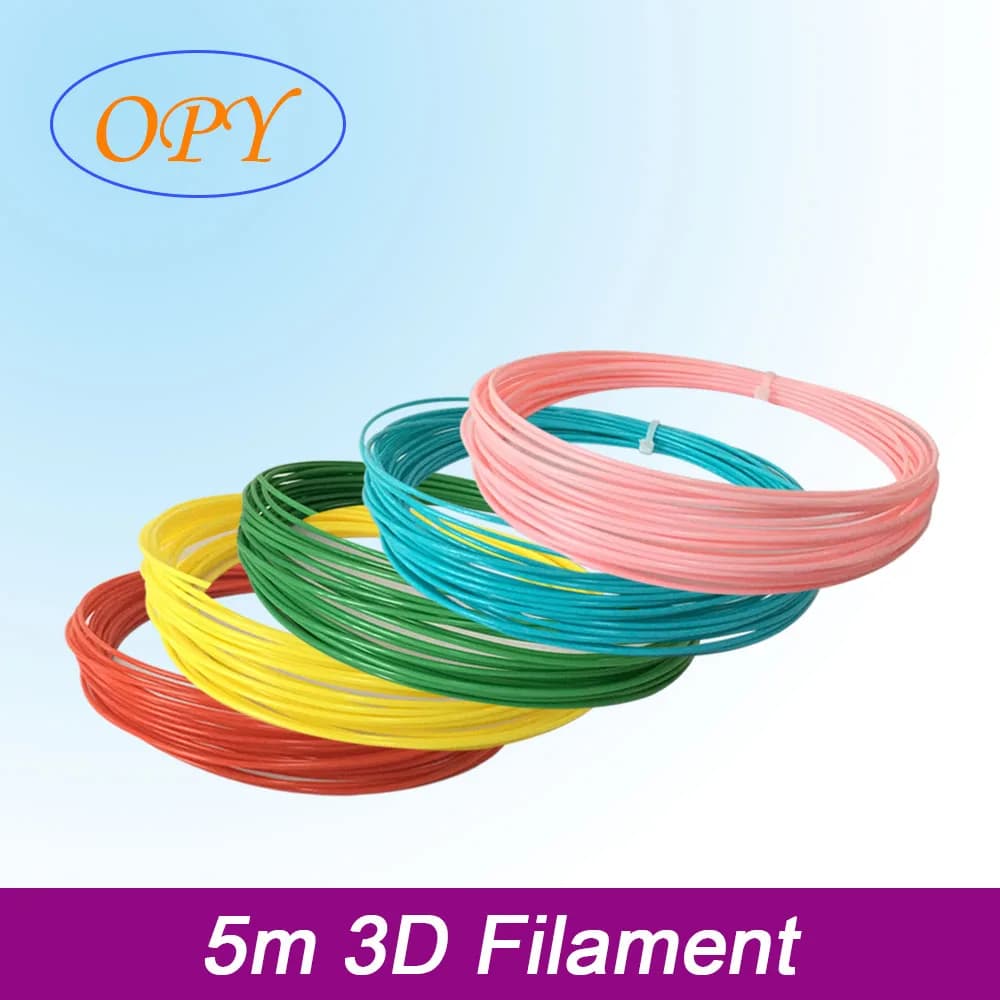 3D Pen Filament PLA 5M 1.75 for 3D Printer Refill Plastic Marmo Silk Wood Change Color Bagliore White Matt Black for Kids