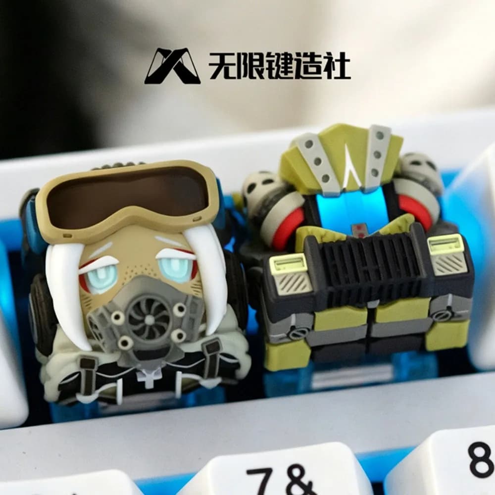 Keycaps Scavenger Personalizzati ESC 1U in Resina, Tasti Artigianali Carini per Tastiera Meccanica, Lupo e Suora, Accessori Creativi per Gaming