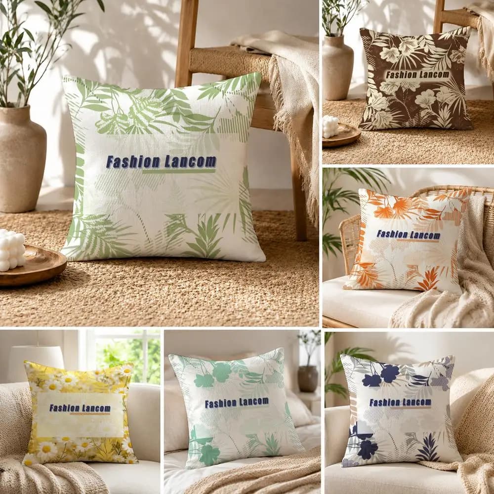 Fashion Print Lancome Cushion Cover Cushion Cover, Office Sofa Pillow Cover, Outdoor Camping Hug Pillow Cover