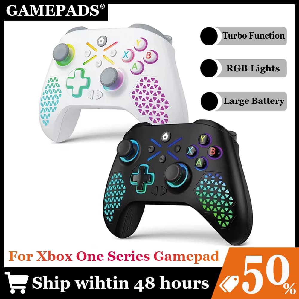 Per Xbox One/Seris S/X Windows Pc Joystick Console Controller Dual Vibra con giroscopio a sei assi Gioco Gamepad Batteria incorporata