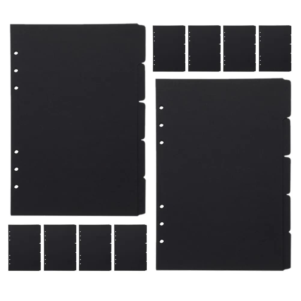 10 Sheets Paper Binder Dividers Detachable Notebook Dividers Index Tabs for Planner Organizer File Folder Document Sorting