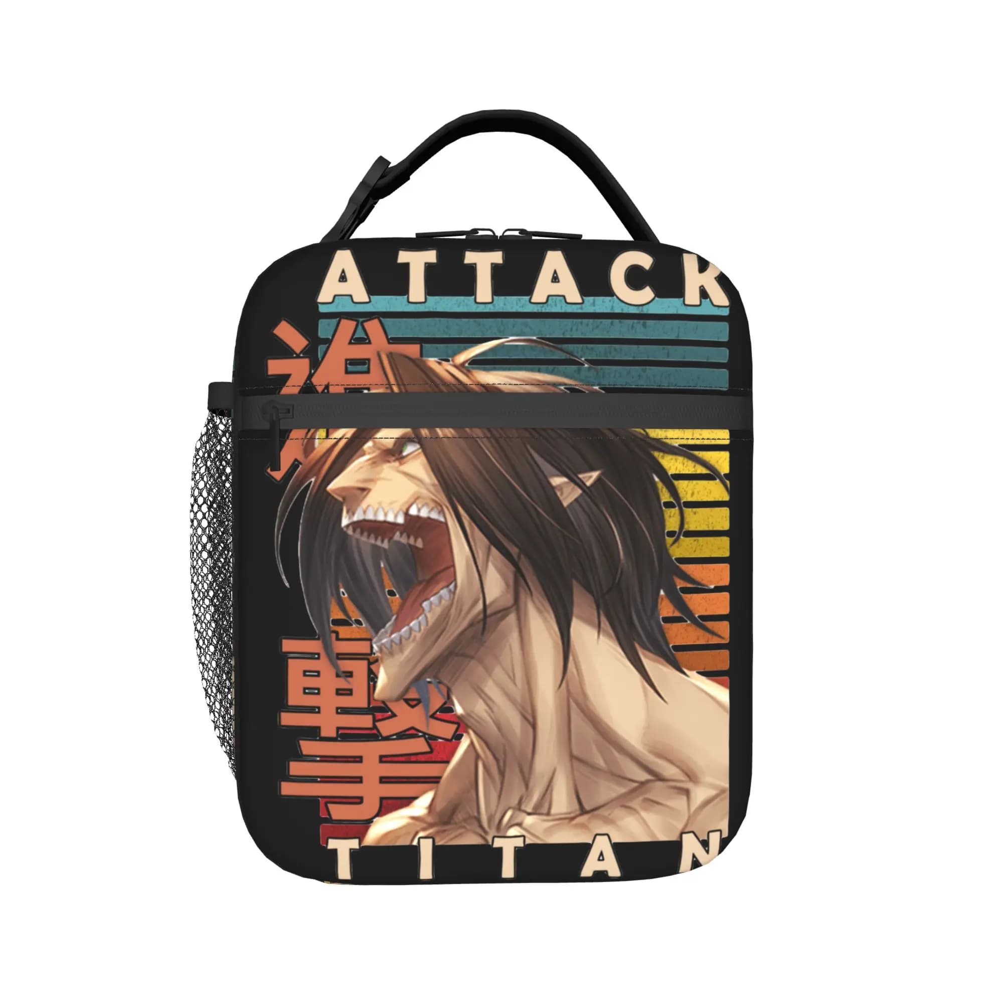 Borsa termica porta pranzo Attack on Titan per picnic, anime giapponese, contenitore portatile per alimenti, borsa termica per il pranzo