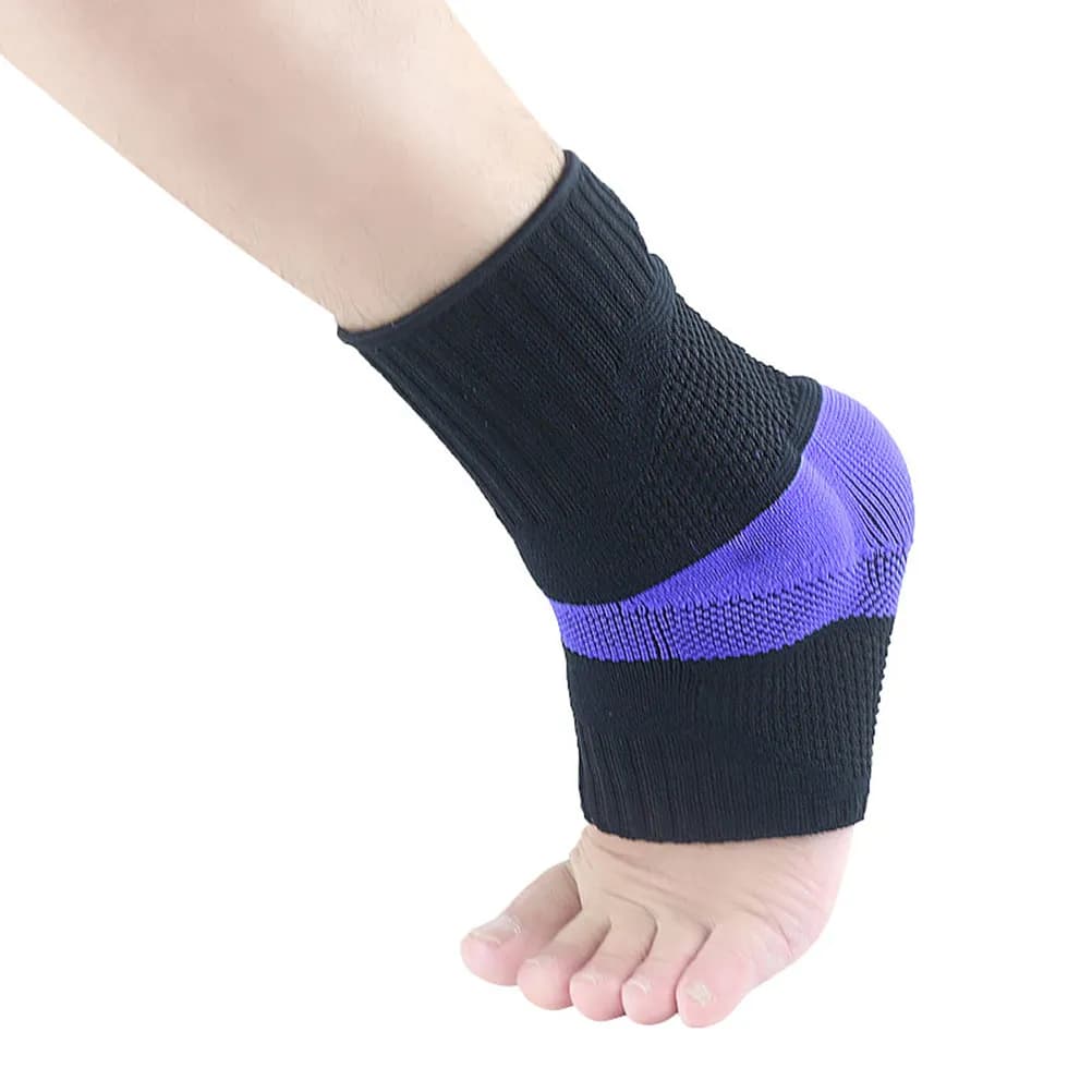 Supporto per Caviglia Elastico in Silicone, Fascia Sportiva per Basket, Calcio, Baseball, Assorbimento del Sudore, Prevenzione Infortuni, Nero XL