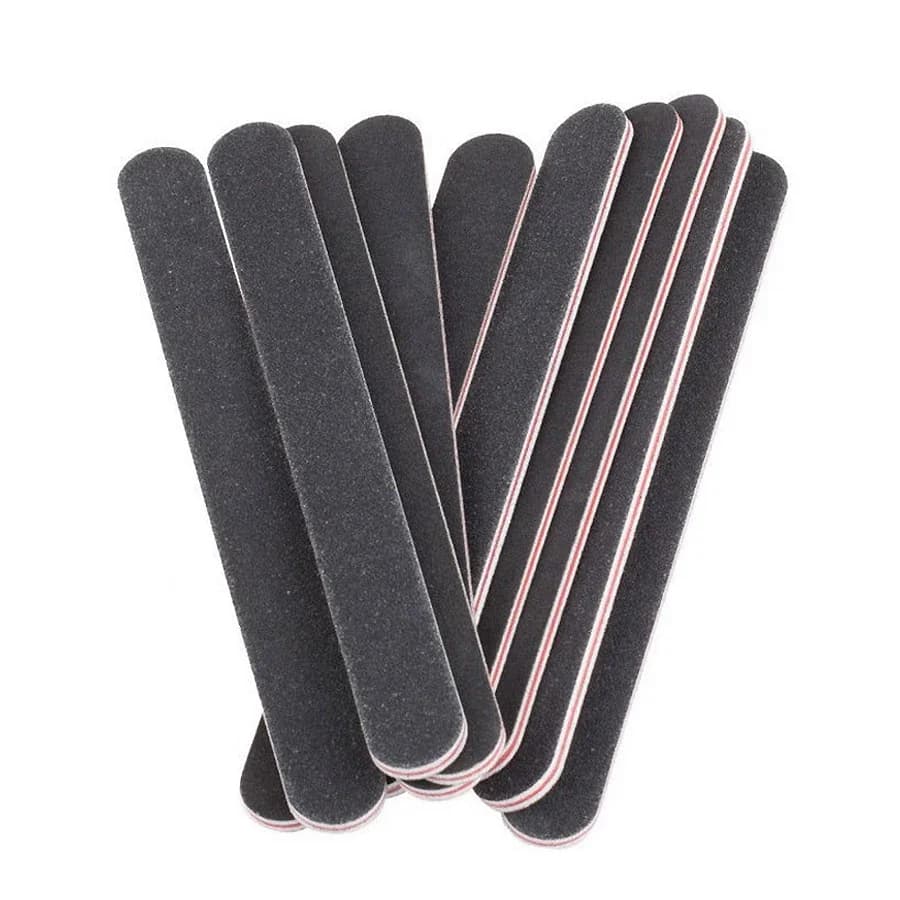 Nail Files with 5 Piece Ribbon Edge, Straight Vetrate Paper Lime for DIY manicure for nail art