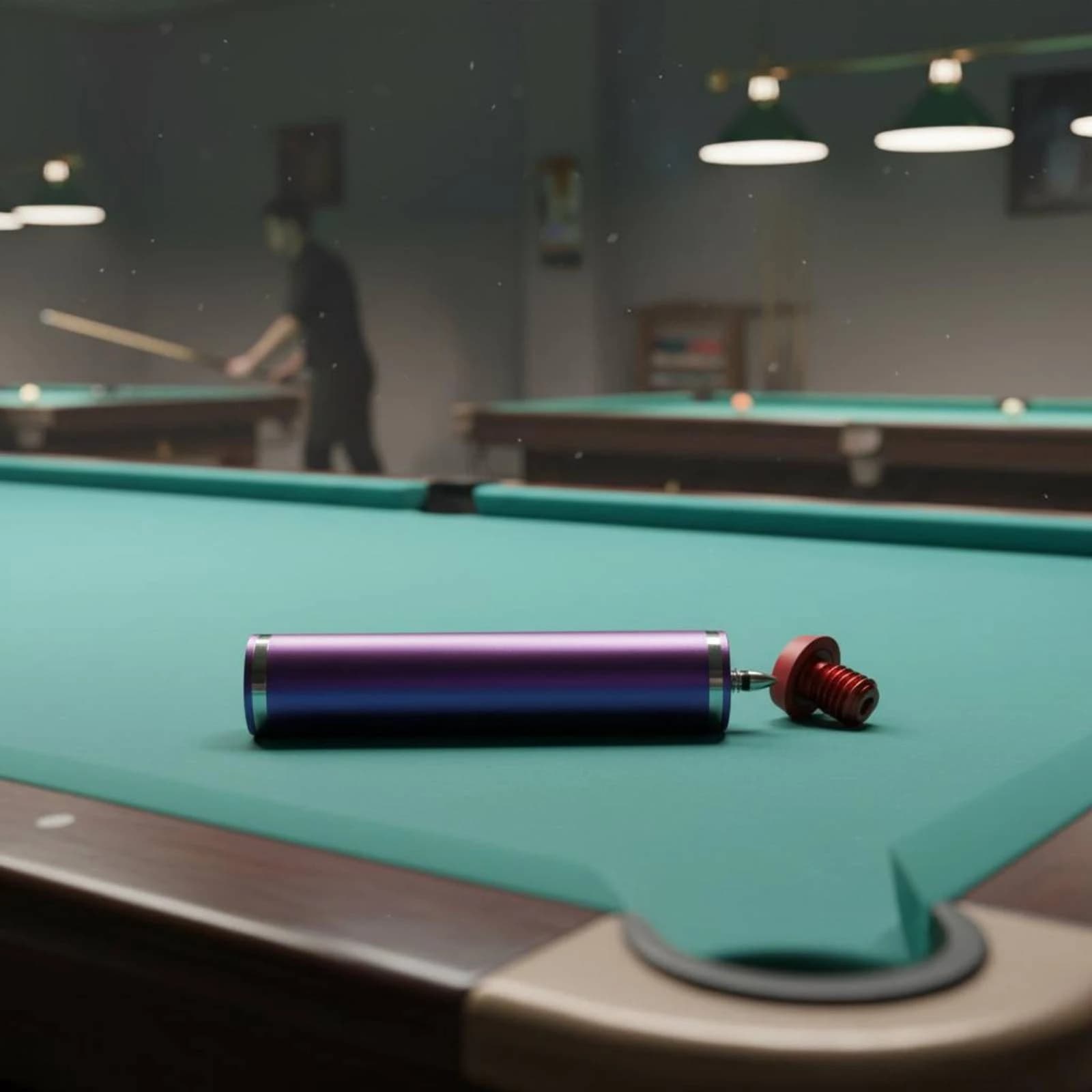 Aluminum Cue Extender Rubber Sleeve Threaded Cue Extender Pool Stick Extension Long-Lasting Sports Gear Lightweight