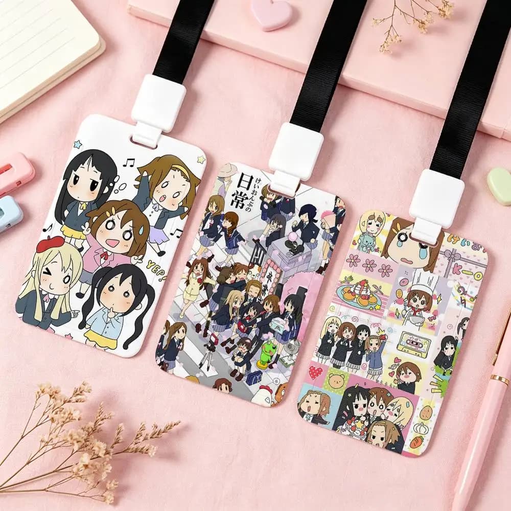 Anime K-ON NFC Contactless Sliding Card Sleeve For Student Cards, Bus Cards, ID Cards, And Work Permits