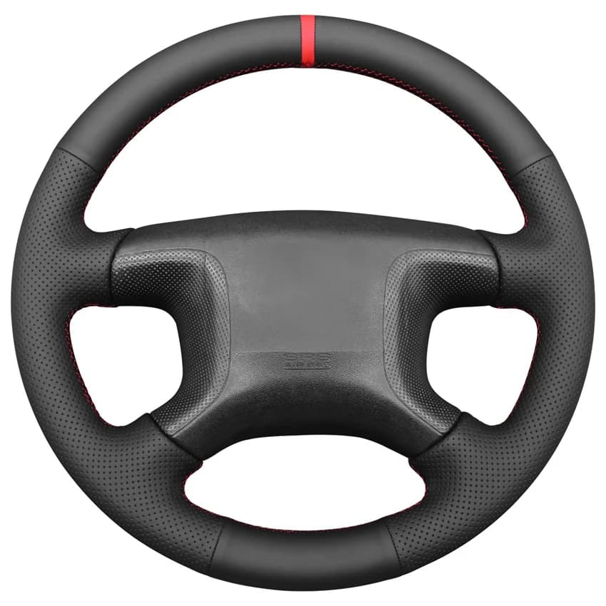 Coprivolante per auto in ecopelle nera per Mitsubishi Pajero Montero Shogun 2000-2006