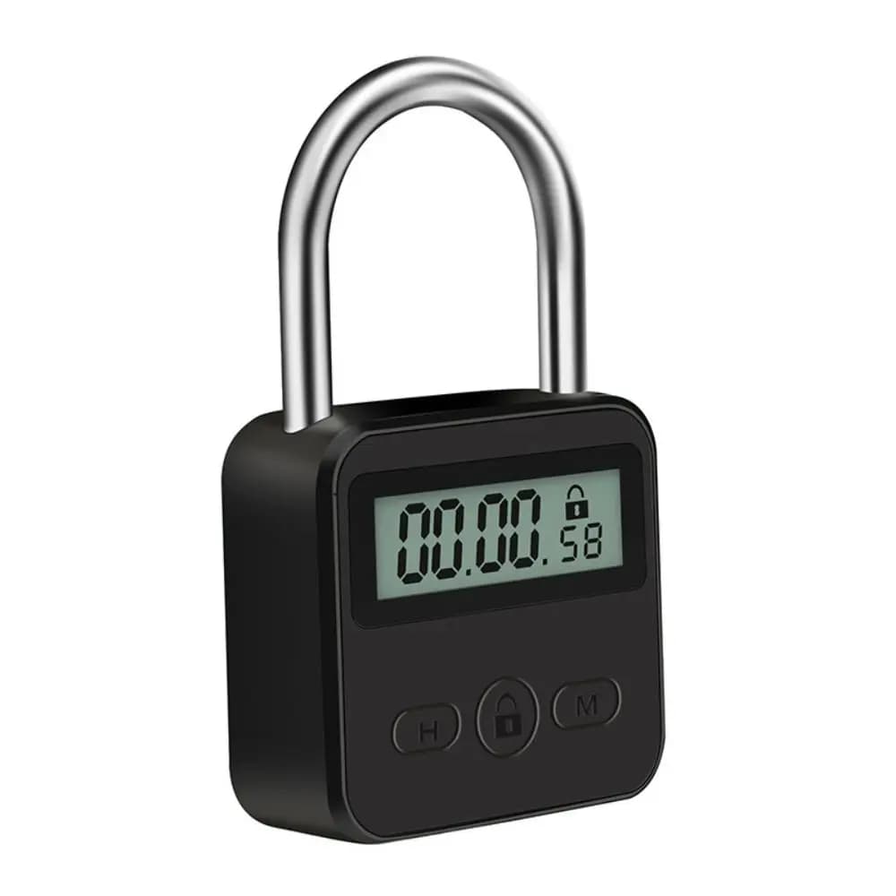 Timer Elettronico Multifunzione con Display LCD, Serratura in Metallo, Impermeabile, Ricaricabile USB, Temporizzazione Fino a 99 Ore