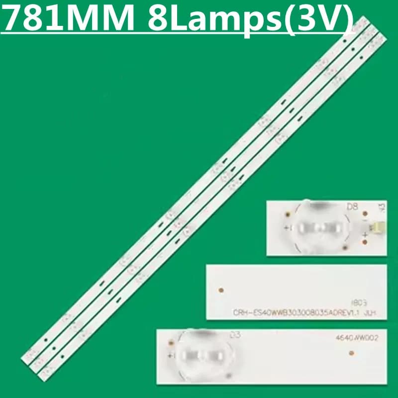 Striscia LED 8 lampade per T40D18SFS-01B CRH-ES40WWB303008035ADREV1.1 JL.D40081330-020DS-M V01 40L1600C 40L2600C TH-40D400C TH-40D300K