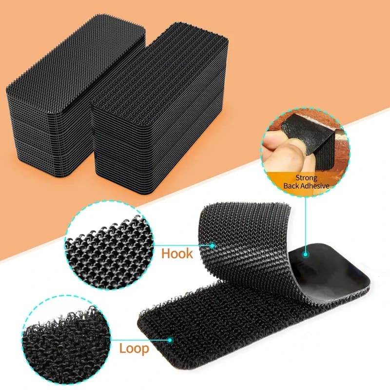 Cuscino per divano, velcro robusto, nastro biadesivo, letto adesivo per schienale, moquette, poggiapiedi, nastro adesivo antiscivolo