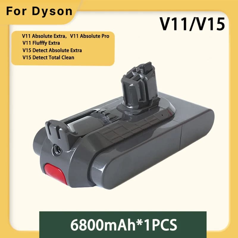 Rechargeable lithium-ion battery for vacuum cleaner Dyson V11, direct shipment from factory V6 V7 V10 V11 V15, V11 Absolute Extra, V8 Animal