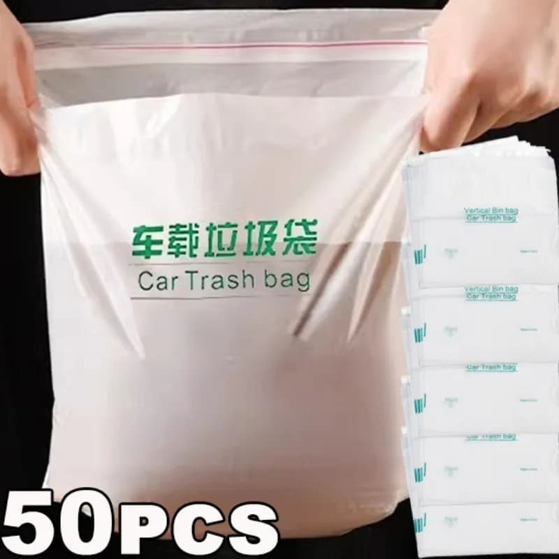 Sacco della spazzatura usa e getta per auto Porta automatica universale Sedile posteriore Robusto sacchetto per la pulizia incollato senza traccia Contenitore automatico per braccioli Bidone della spazzatura