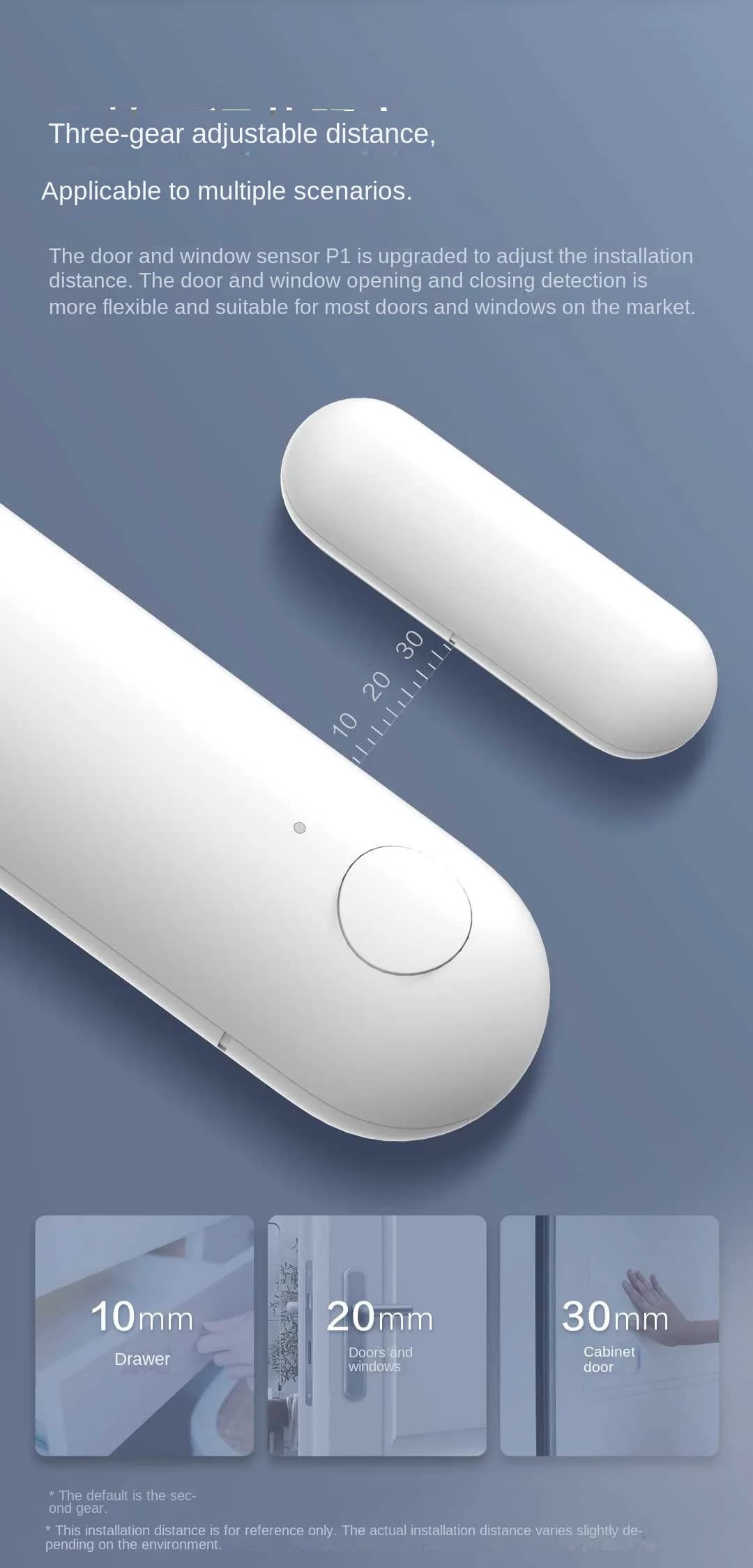 Sensore per Porte e Finestre Aqara Zigbee, Allarme Antifurto Wireless Intelligente, Allarme Magnetico per Porte Compatibile con App HomeKit