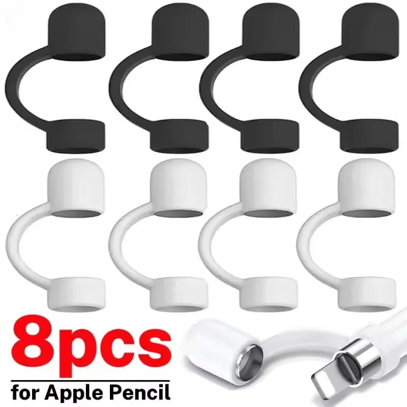 8/4/1 Pezzi Custodia Protettiva per Penna Tablet, Cappuccio Antiscivolo per Apple Pencil 1a Gen, Protezione in Silicone Morbido per Stilo