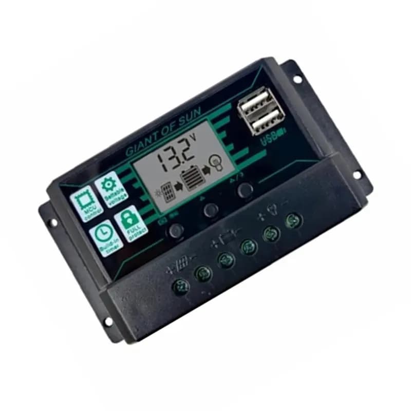 【REGALO】Regolatore di carica solare 50A PWM con doppia porta USB per pannelli solari, compatibile con batterie al litio LiFePO4, GEL e al piombo-acido