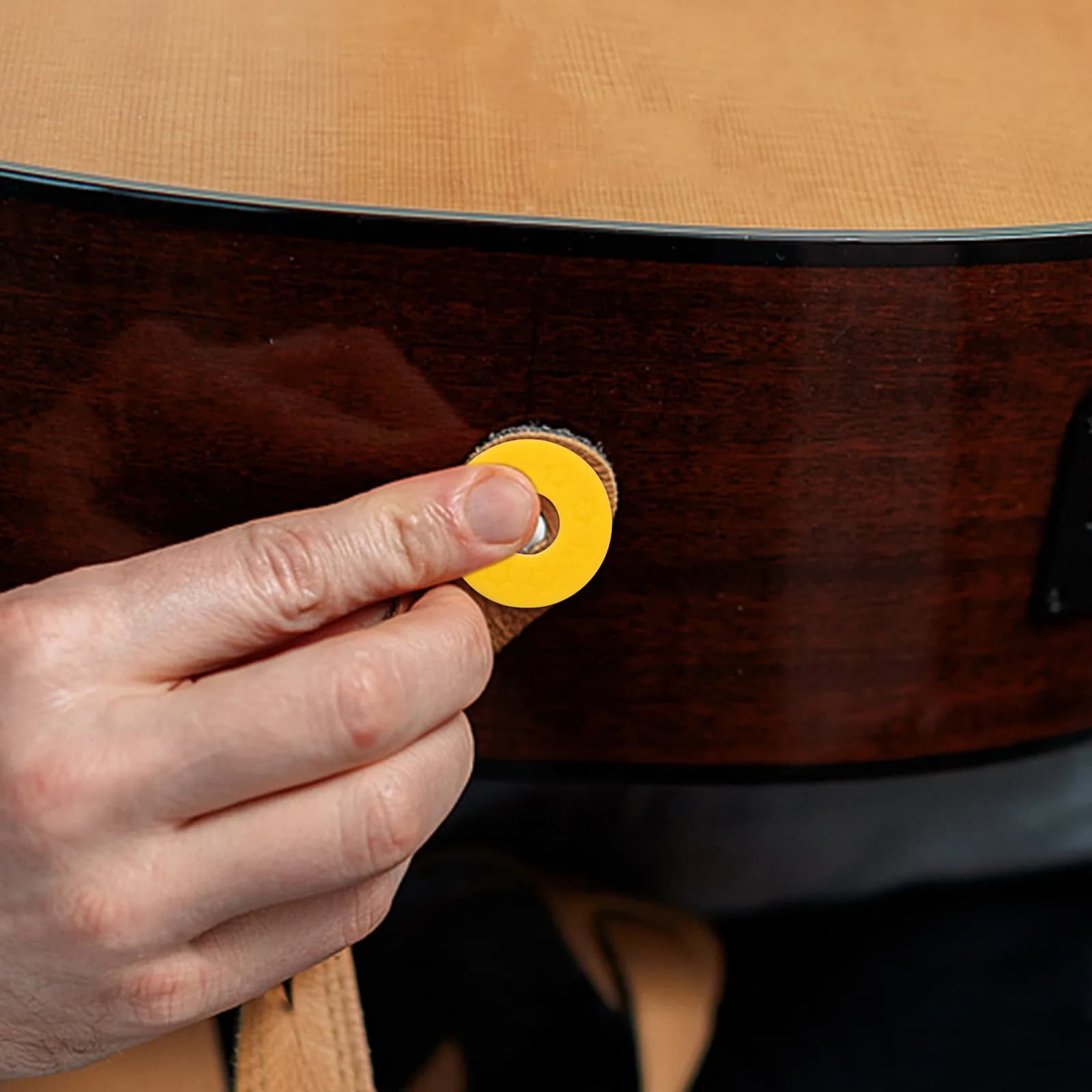 12 Pezzi Bloccacinghia per Chitarra, Anelli di Sicurezza Anti-Caduta per Chitarra Elettrica, Acustica, Basso, Ukulele - Accessori Essenziali per Strumenti