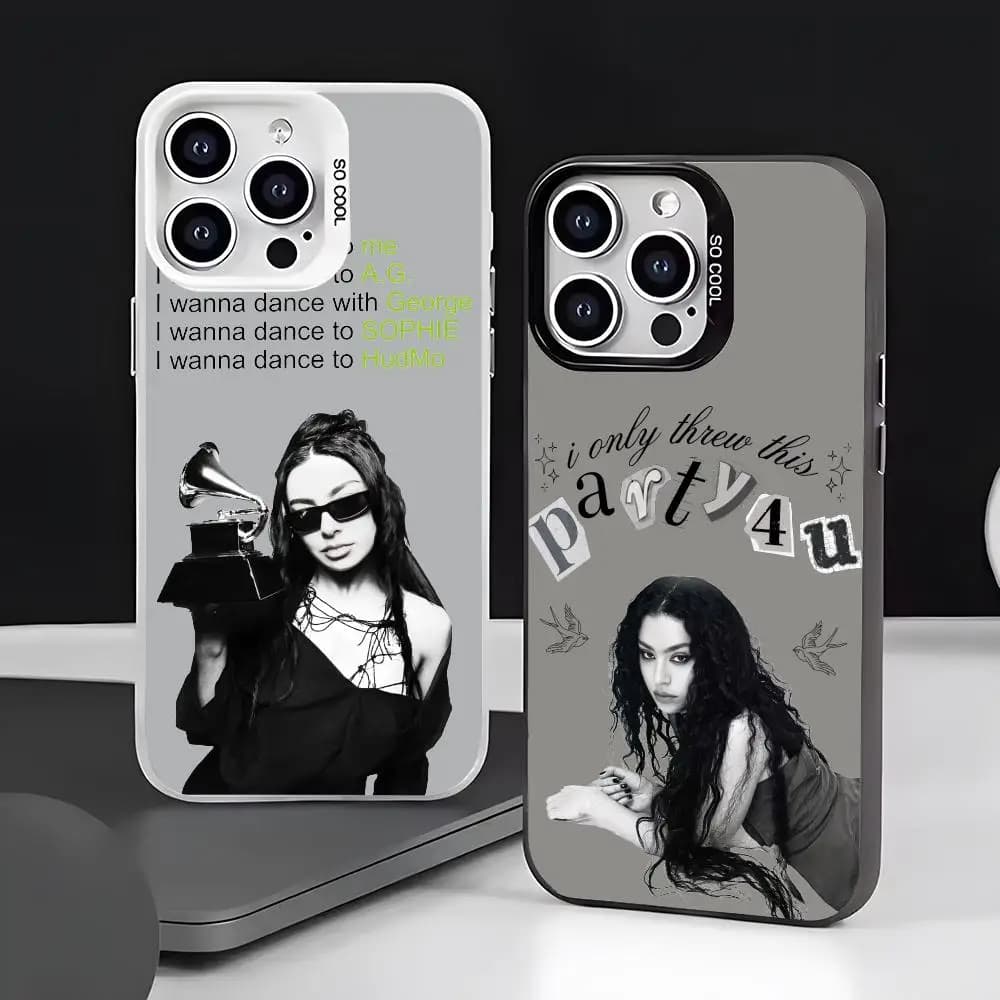 C-Charli Xcx Rapper Cool Phone Case For IPhone 17 16 15 14 13 12 11 Pro Max Air Matte Laser Aurora Shockproof Phone Case