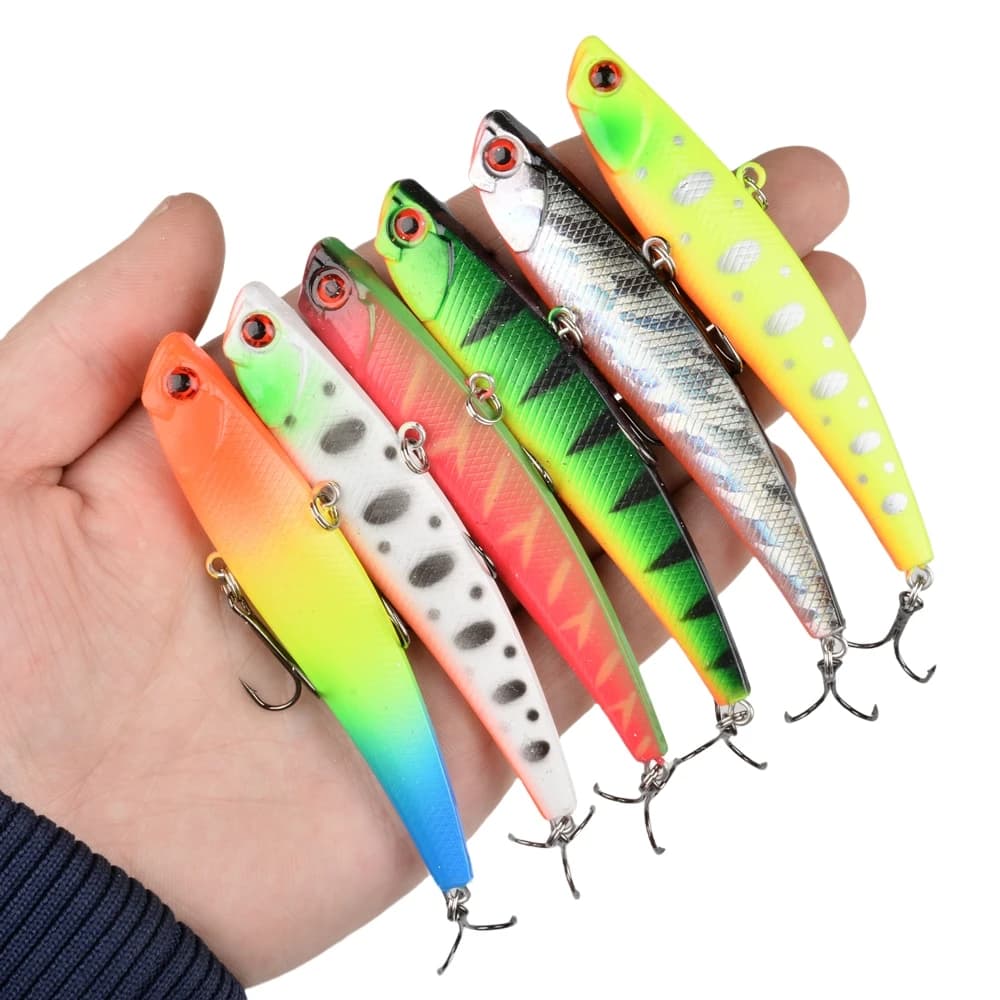 VIB Esche da pesca 95mm Long Casting Rattlin Esca dura Affondamento Vibrazione artificiale Esca per Bass Pike Attrezzatura da pesca