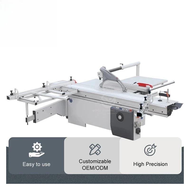 Saw for sliding panels with computer length for new arrival wood cutting machine